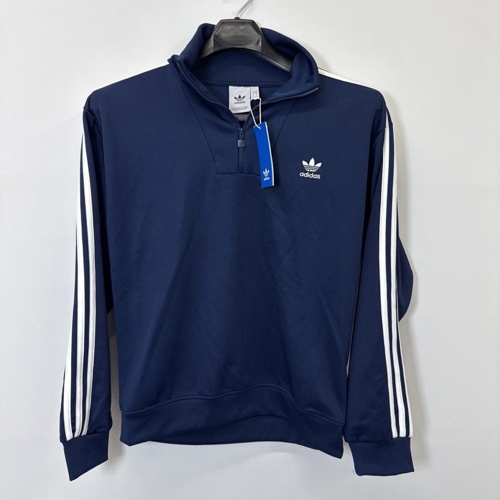 NWT‎ Adidas Funnel Neck TT Track Top 1/4 Zip Jacket Red MSRP $80 Mens M